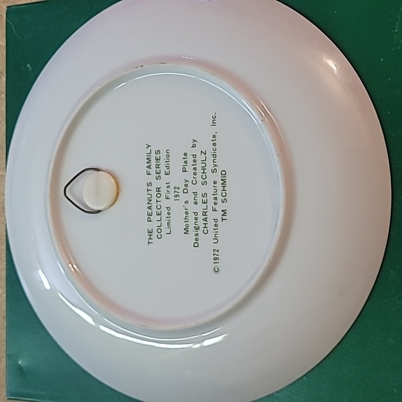 VINTAGE PEANUTS MOTHERS DAY PLATE LINUS - Picture 2 of 5